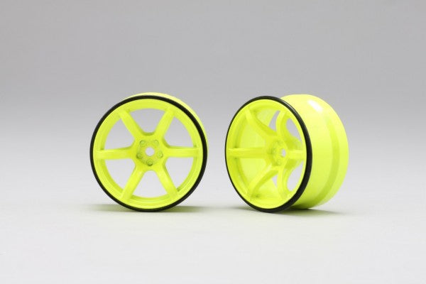 Yokomo 12mm Hex Racing Performer High Traction RWD Drift Wheels (Yellow) (2) (6mm Offset)
