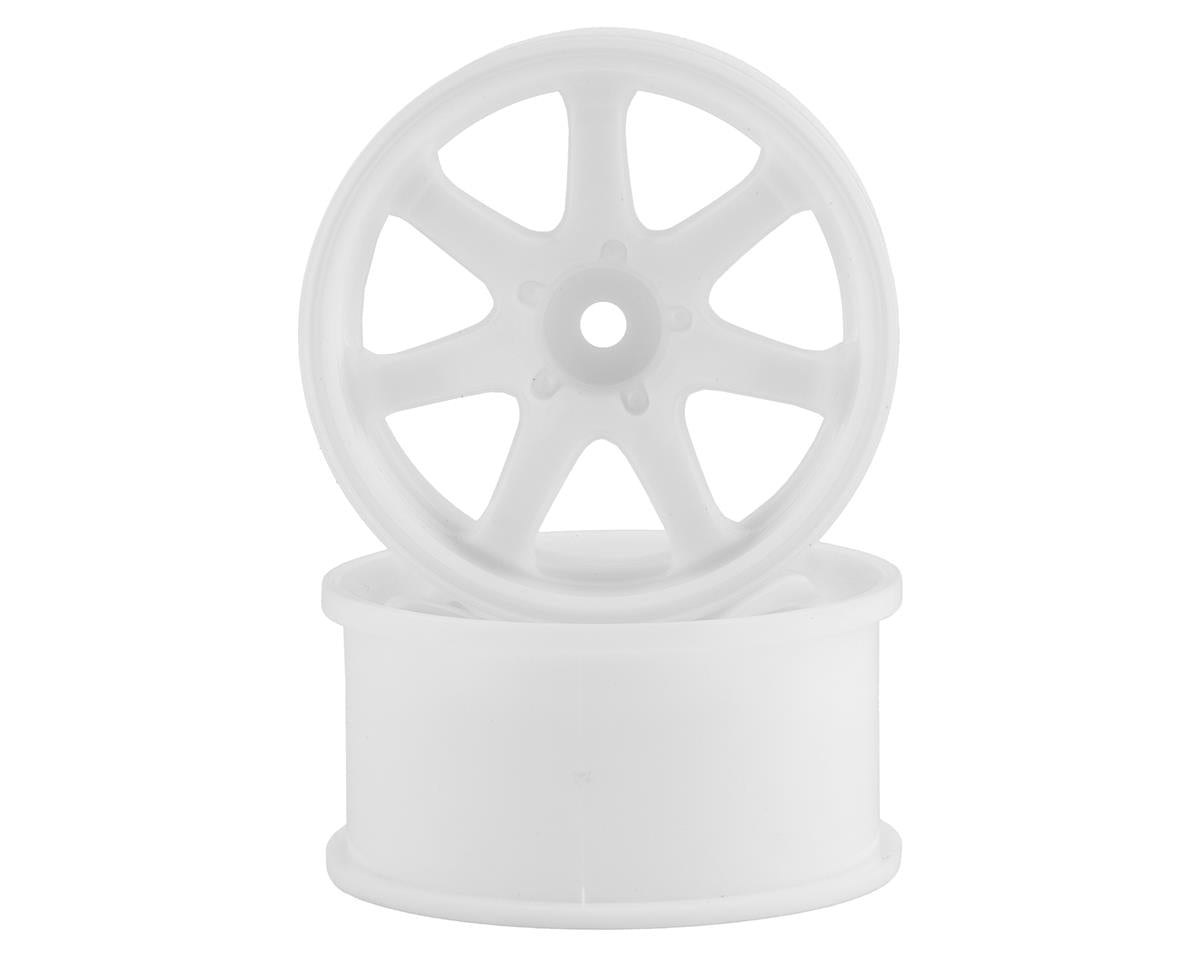 RC Art Evolve GF-R 6-Spoke Drift Wheels (White) (2) (8mm Offset) w/12mm Hex